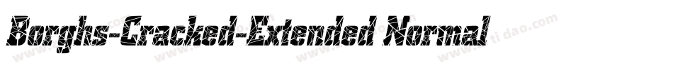Borghs-Cracked-Extended Normal字体转换